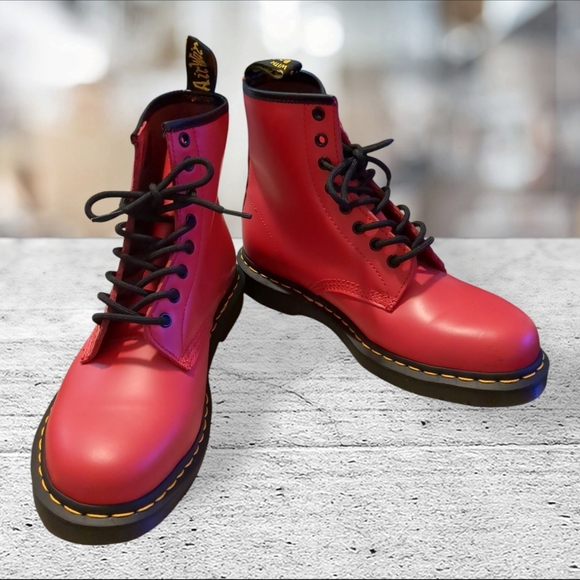 Dr. Martens Shoes - 1460 Red Boots By Dr Martens Size 10L 9M